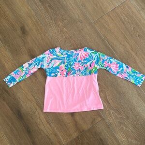 Lilly Pulitzer girls long sleeve shirt. I believe it's a Size M. See pictures.